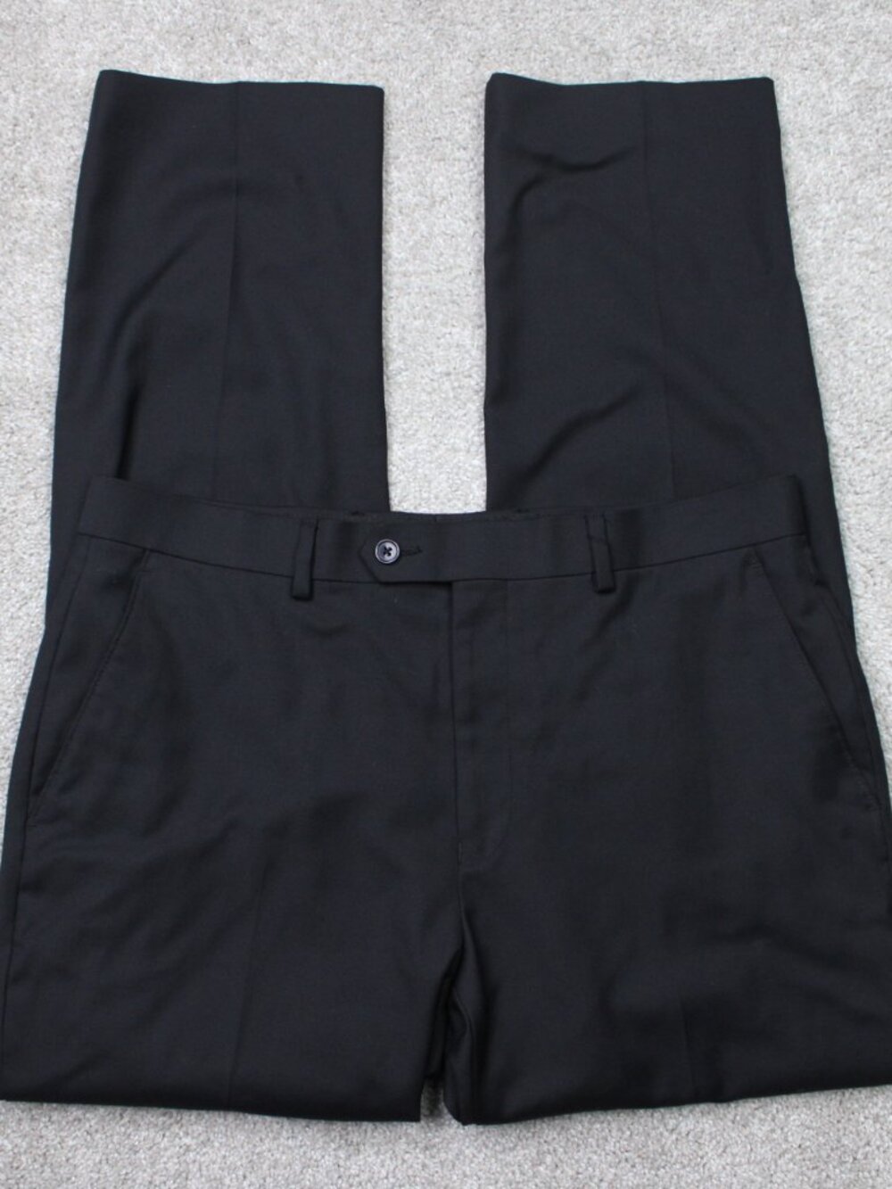 LAUREN Ralph Lauren Pants Mens 34x30 Black Natural Stretch Wool/Poly Flat Front